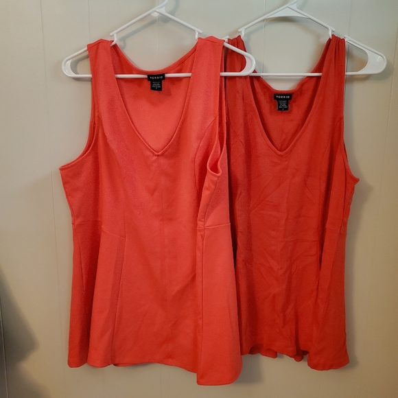 torrid Tops - Set of Torrid sz 2 peplum sleeveless tops